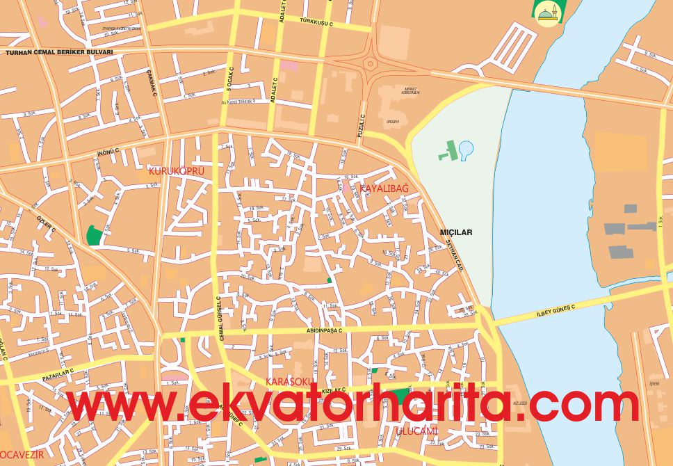 Adana Şehir Haritası - Adana Şehir Planı