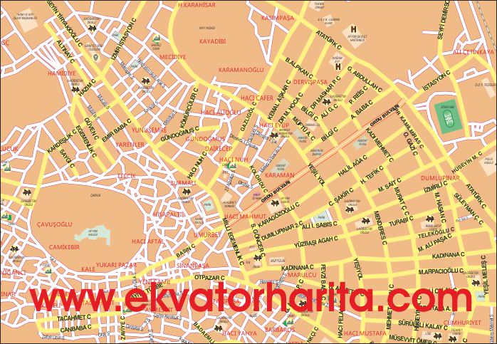 Afyon Şehir Haritası - Afyon Şehir Planı