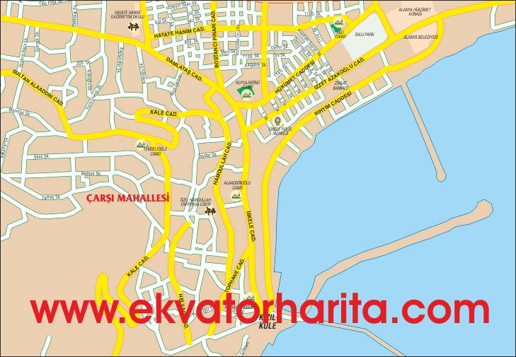 Alanya Şehir Haritası - Alanya Şehir Planı