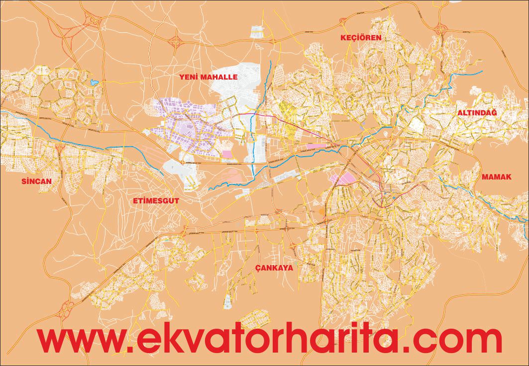 Detaylı Ankara Kent Haritası