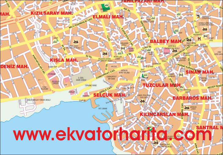 Antalya Şehir Haritası - Antalya Şehir Planı