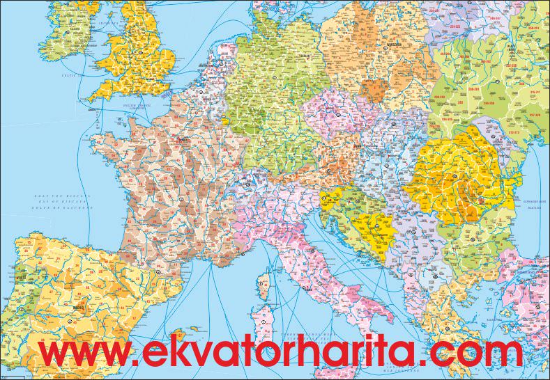 Detaylı Avrupa Kent Haritası