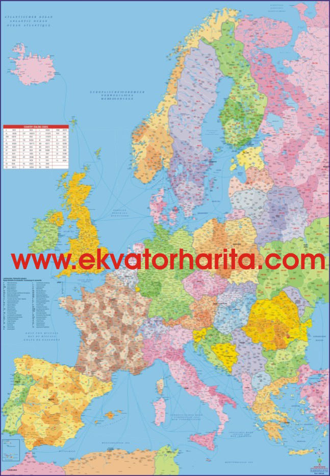 Avrupa Posta Kodu Haritası