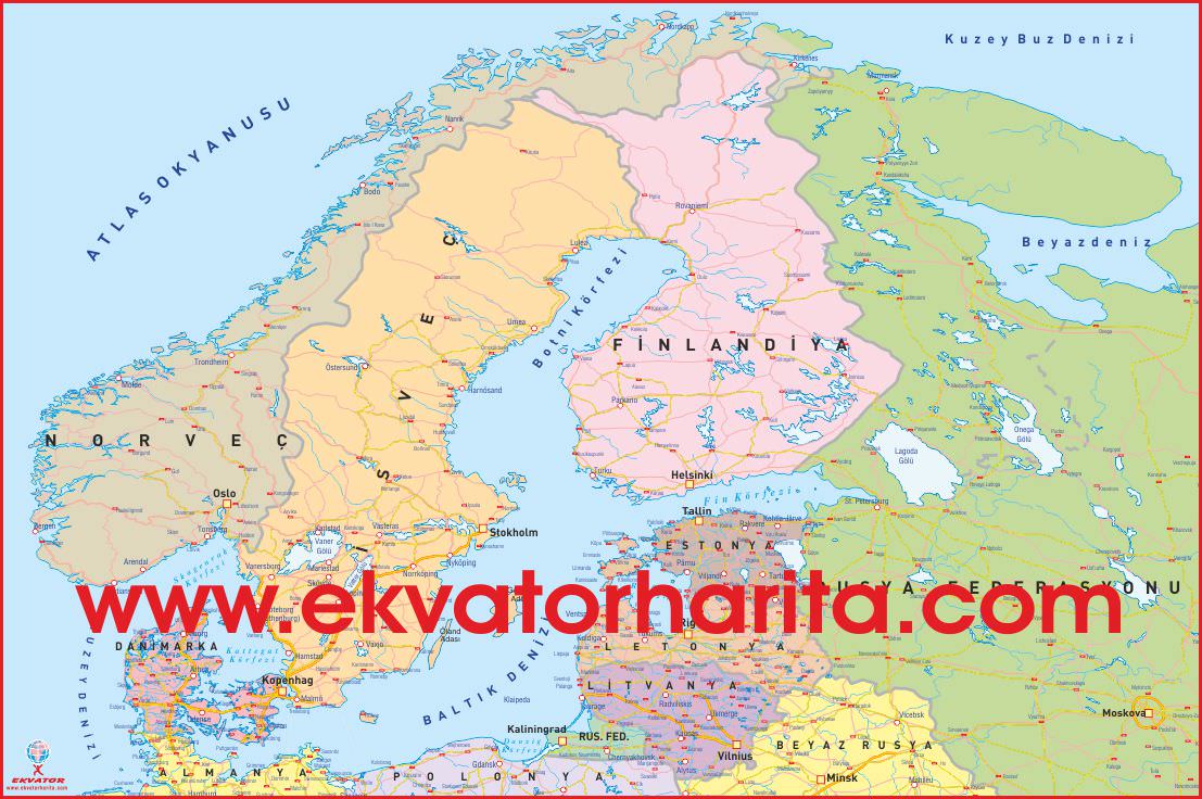 BALTIK ÜLKELERİ HARİTASI