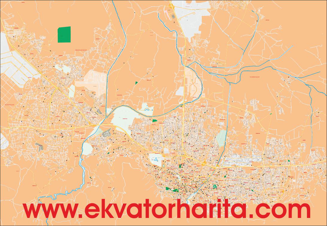 Detaylı Bursa Kent Haritası