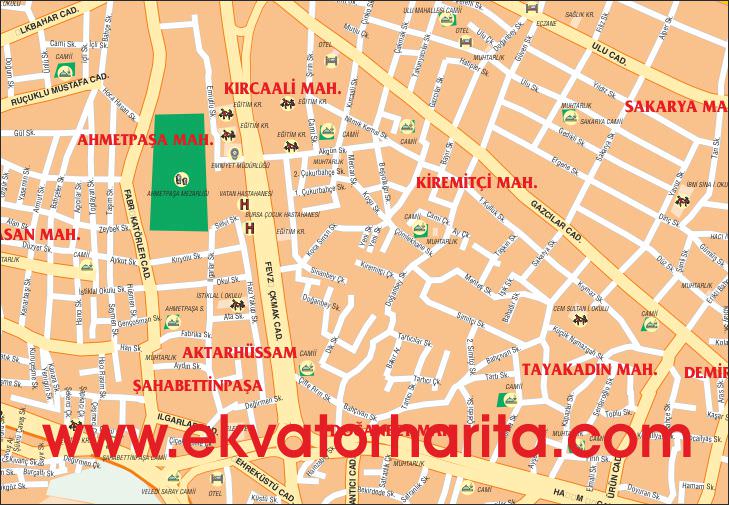 Bursa Şehir Haritası - Bursa Şehir Planı
