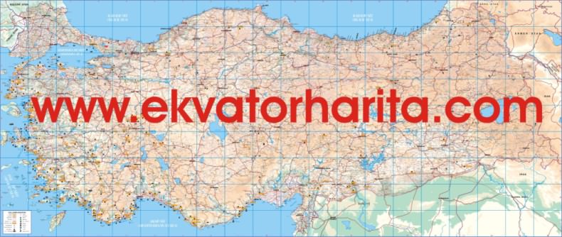 Türkiye Büyük Boy Duvar Haritası 