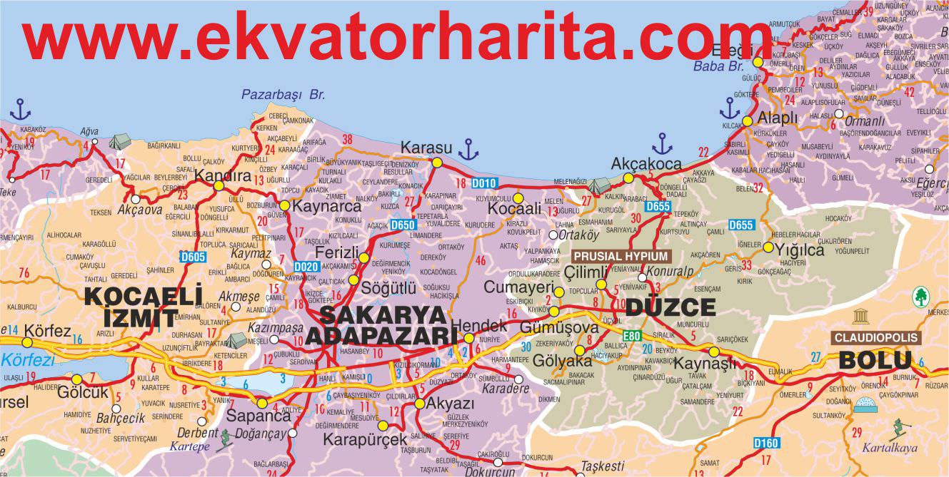 Ekvator Harita'nın Üretmiş Olduğu Detaylı Türkiye Haritası