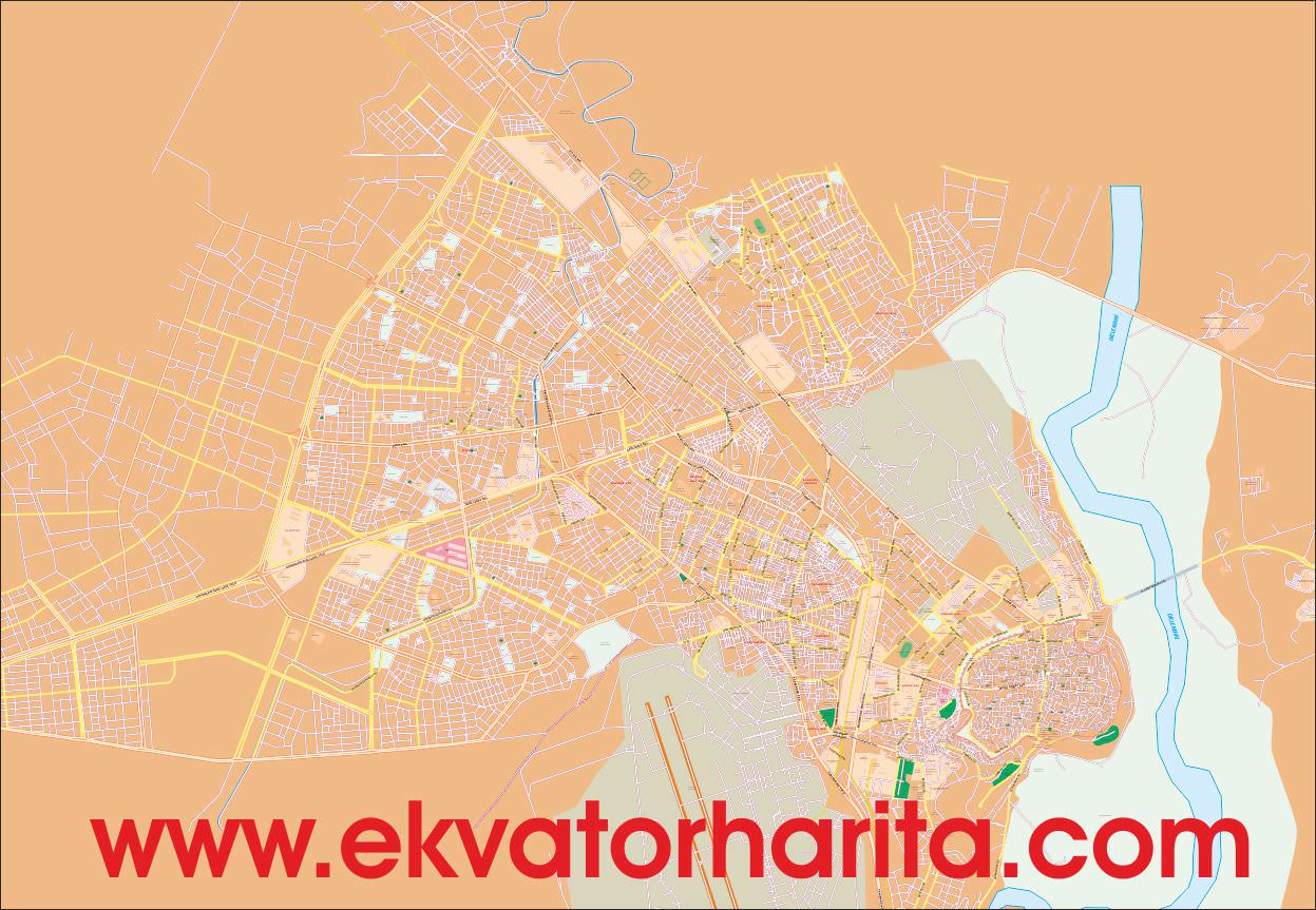 Detaylı Diyarbakır Kent Haritası