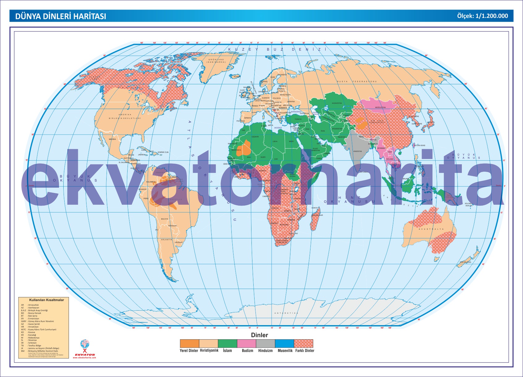 DÜNYA DİNLER HARİTASI