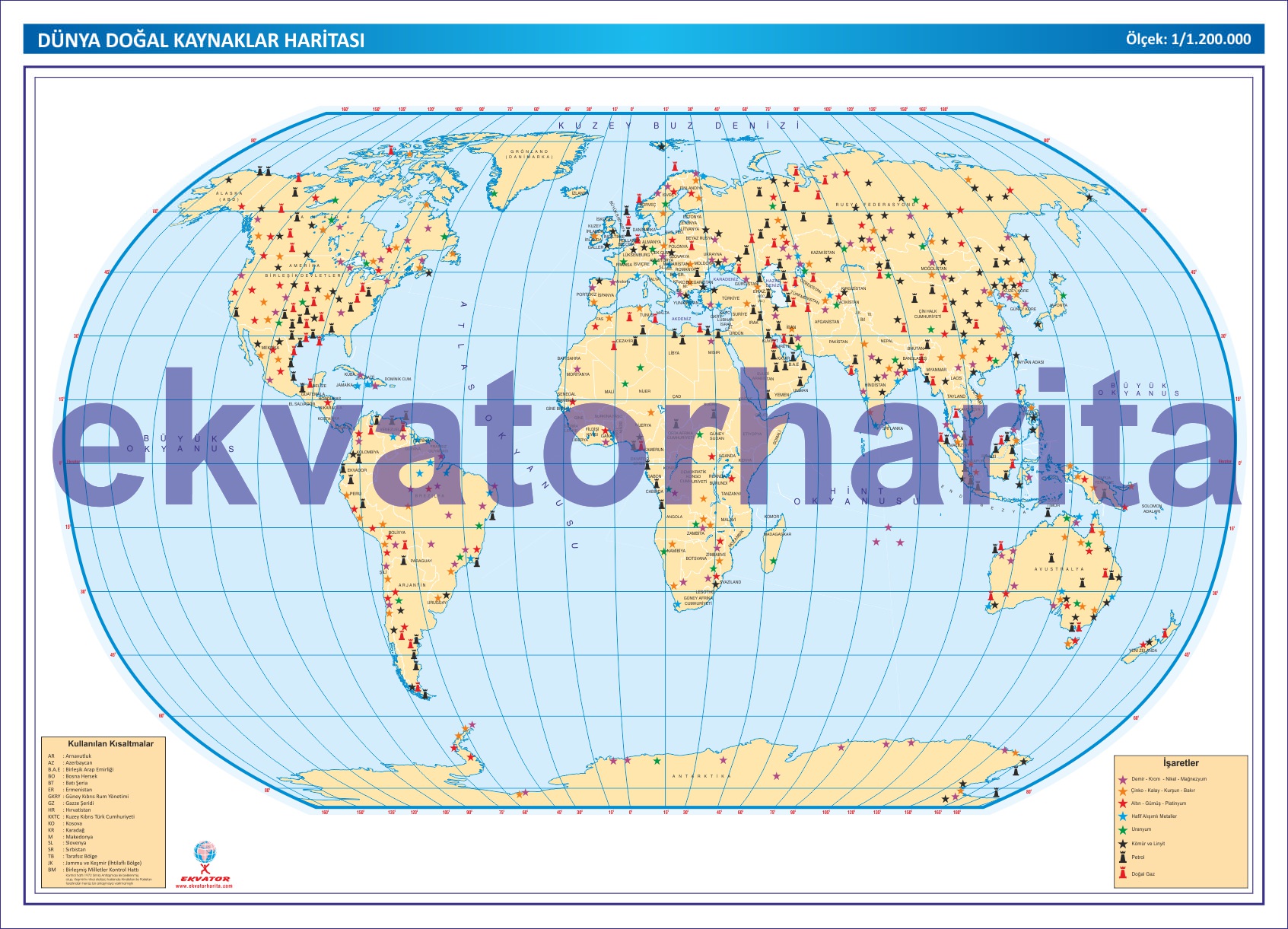 DÜNYA DOĞAL KAYNAKLAR HARİTASI