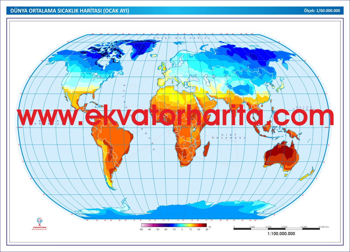 DÜNYA SICAKLIK HARİTASI OCAK AYI