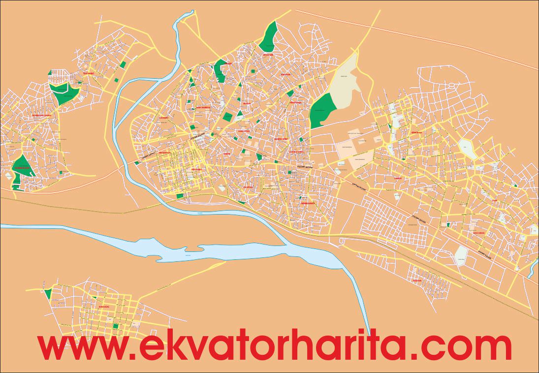 Detaylı Edirne Kent Haritası