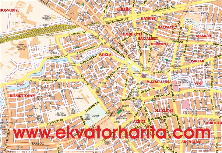 Eskişehir Şehir Haritası - Eskişehir Şehir Planı