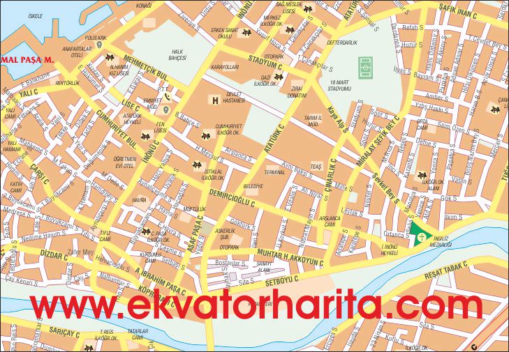 Hatay Antakya Şehir Haritası - Hatay Antakya Şehir Planı