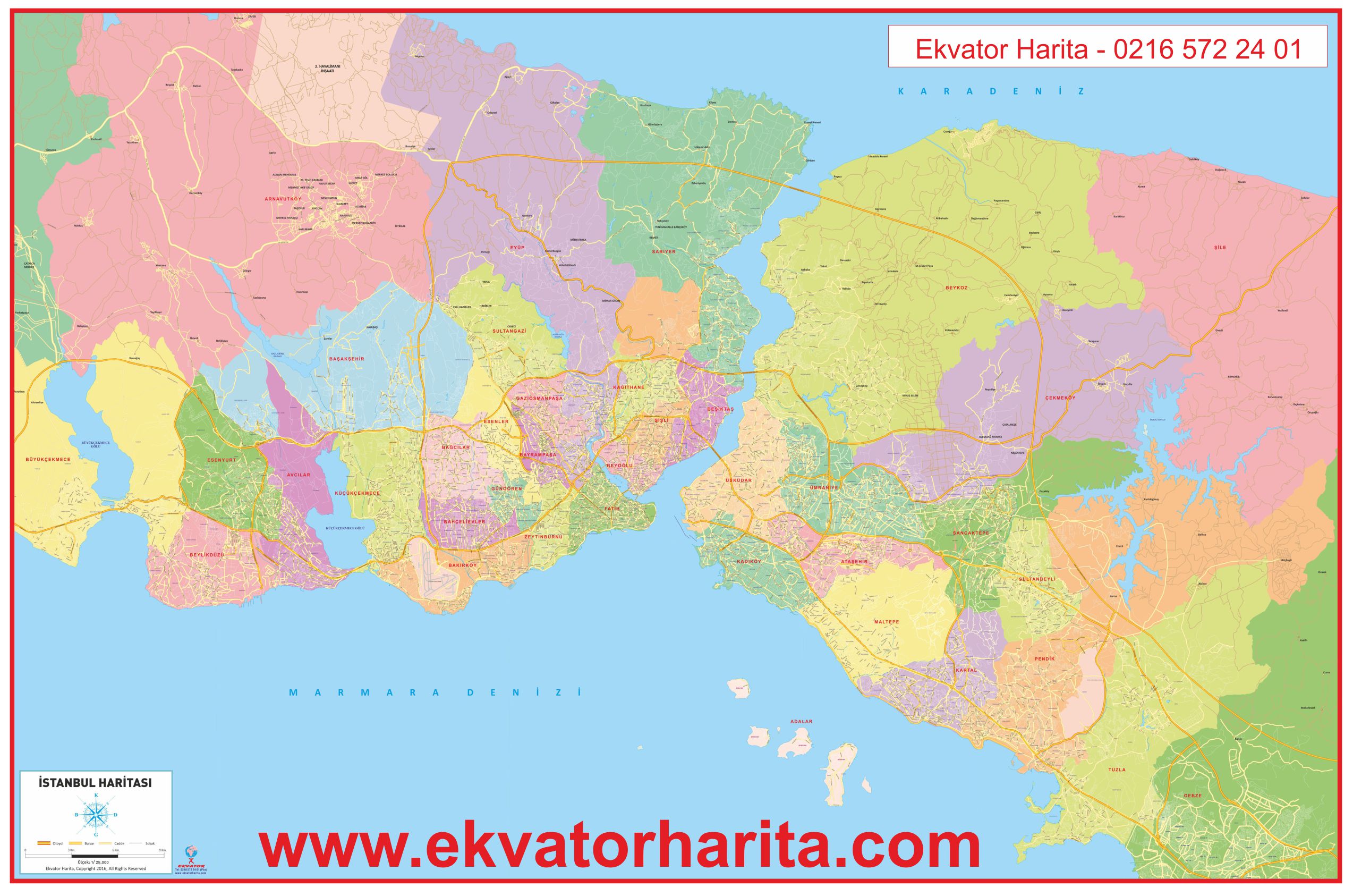 İSTANBUL DUVAR HARİTASI