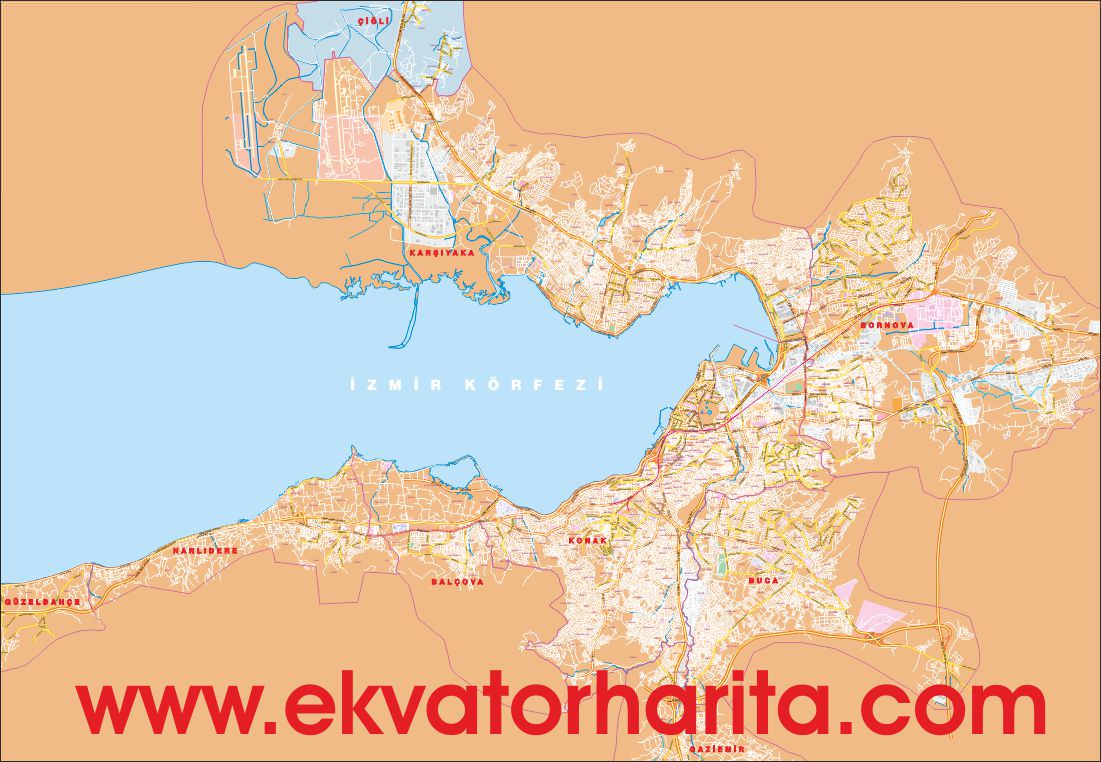 Detaylı İzmir Kent Haritası