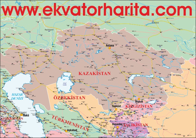 Kazakistan Kent Haritası