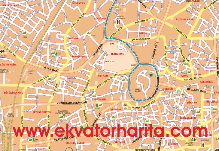 Konya Şehir Haritası - Konya Şehir Planı