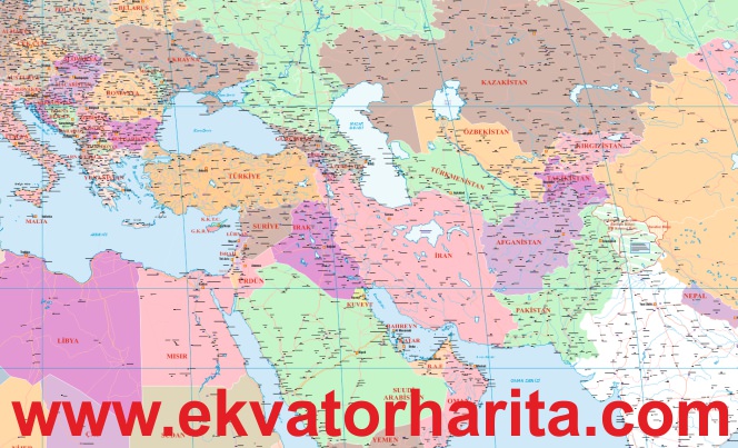 Detaylı Ortadoğu Kent Haritası