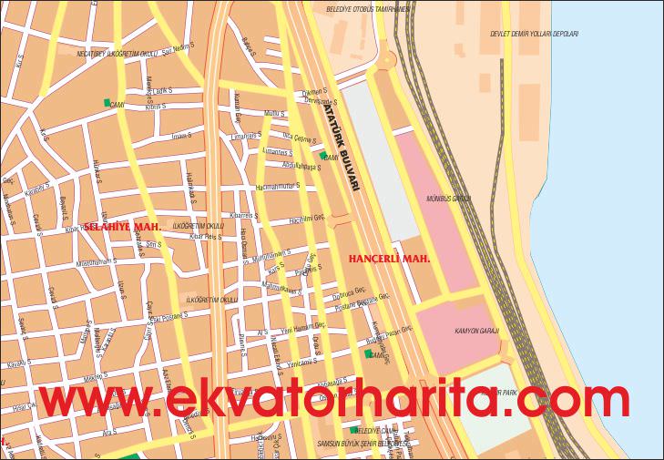 Samsun Şehir Haritası - Samsun Şehir Planı