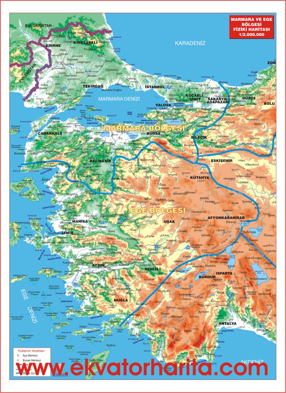 TURİSTİK EGE HARİTASI