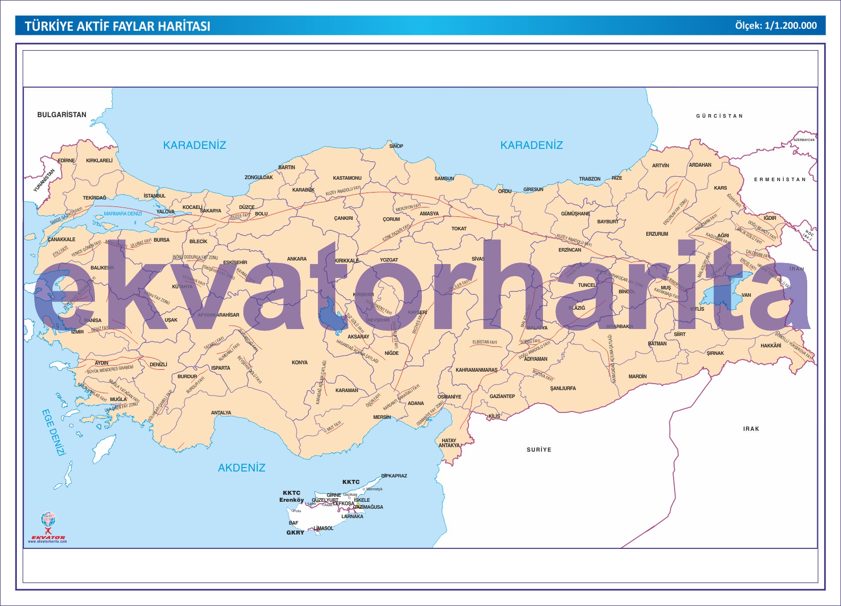 TÜRKİYE DEPREM FAYLARI HARİTASI