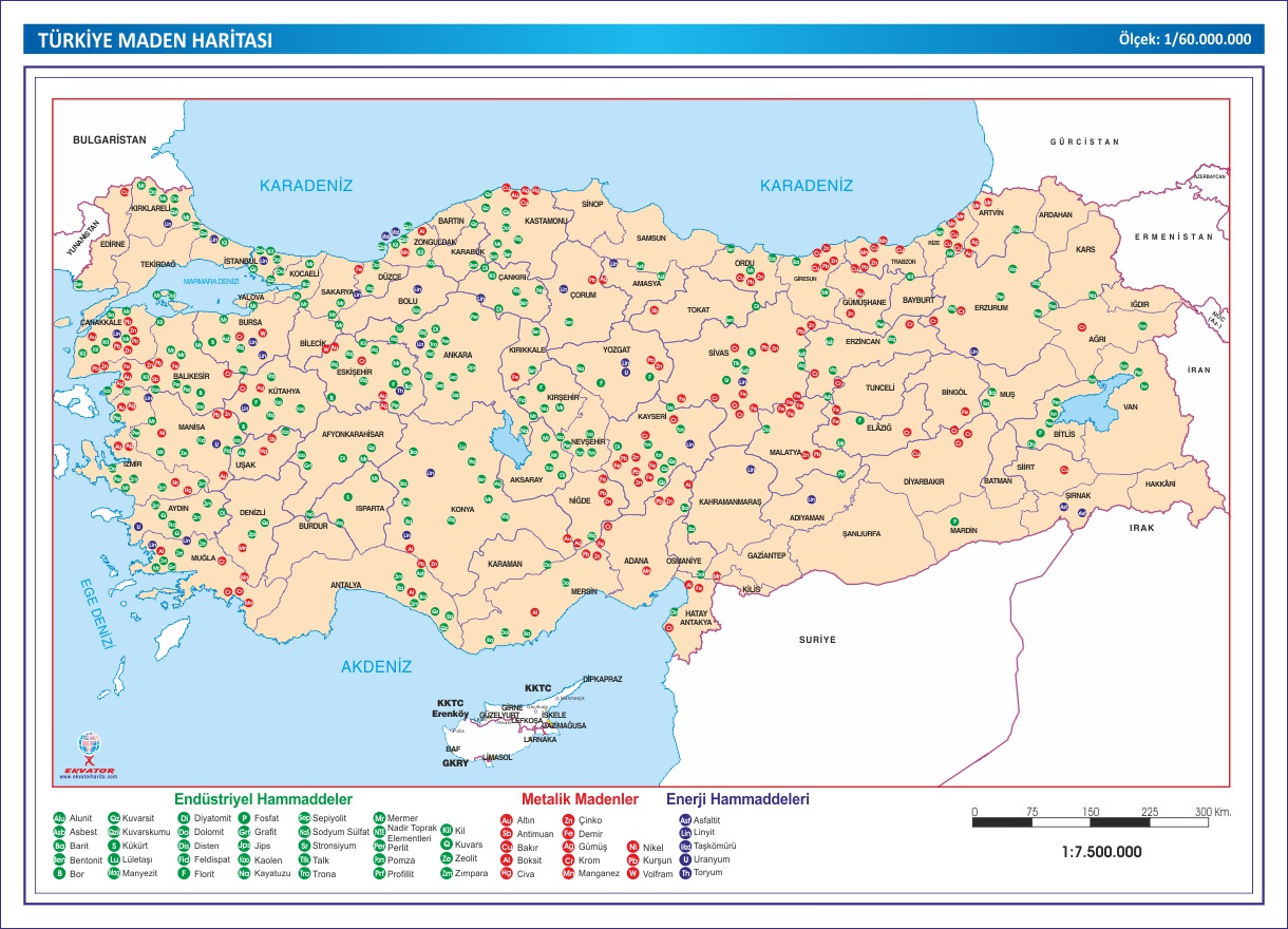 TÜRKİYE MADEN HARİTASI