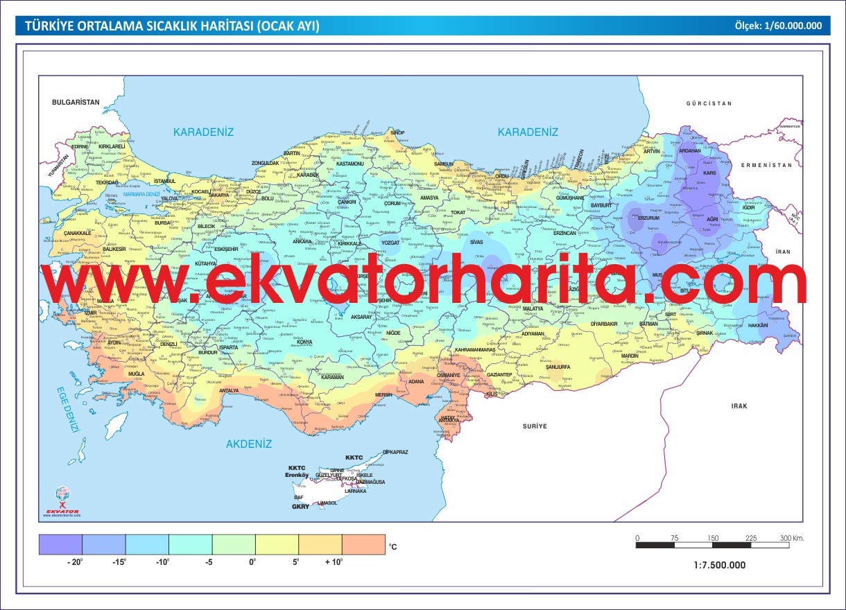 TÜRKİYE SICAKLIK HARİTASI OCAK AYI