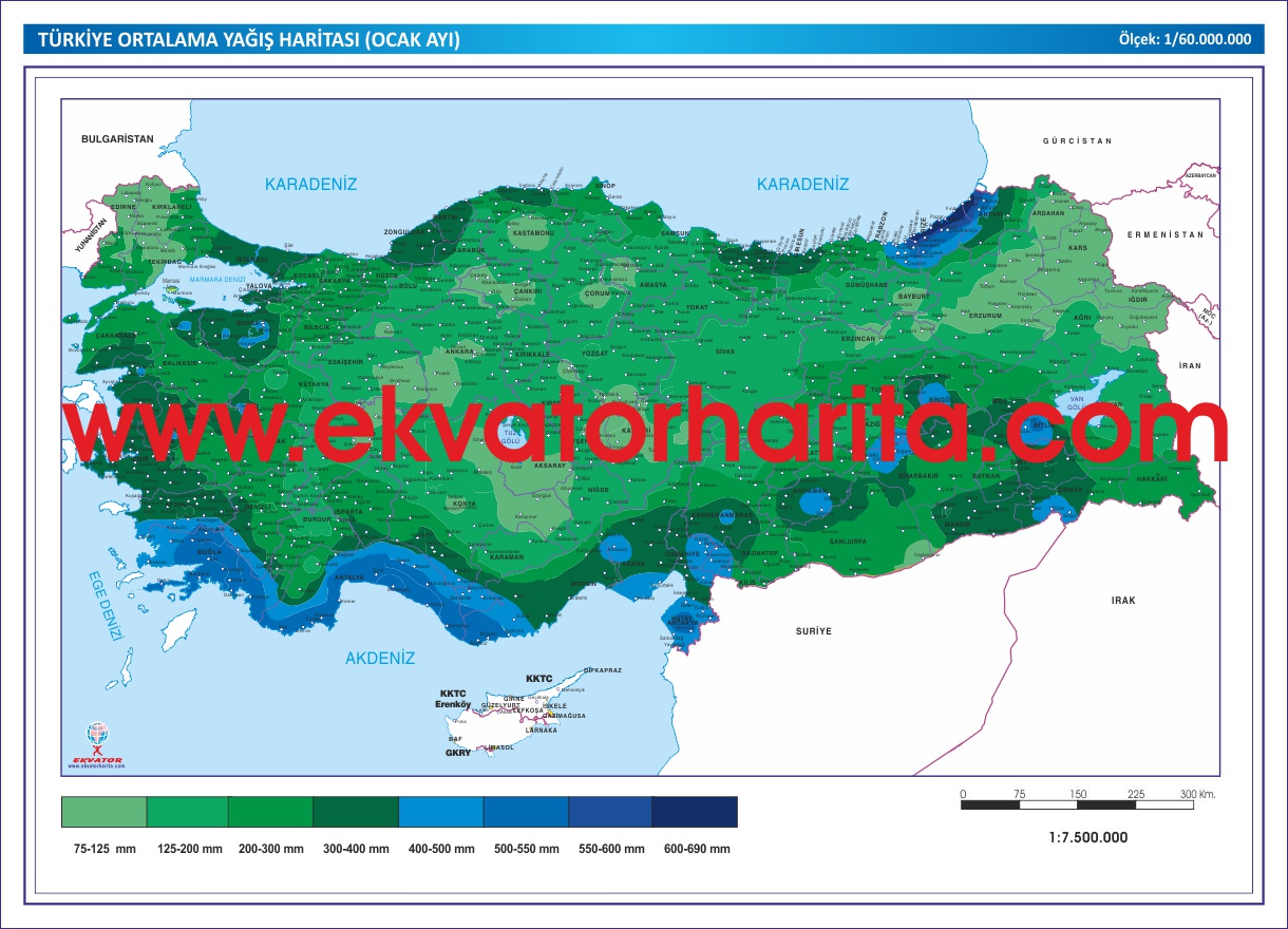 TÜRKİYE YAĞIŞ HARİTASI OCAK AYI