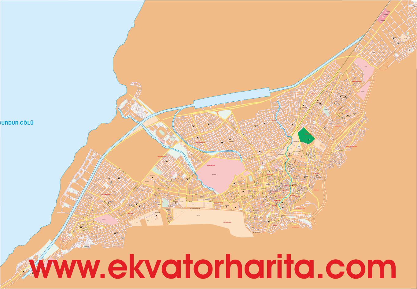 VEKTÖREL BURDUR HARİTASI